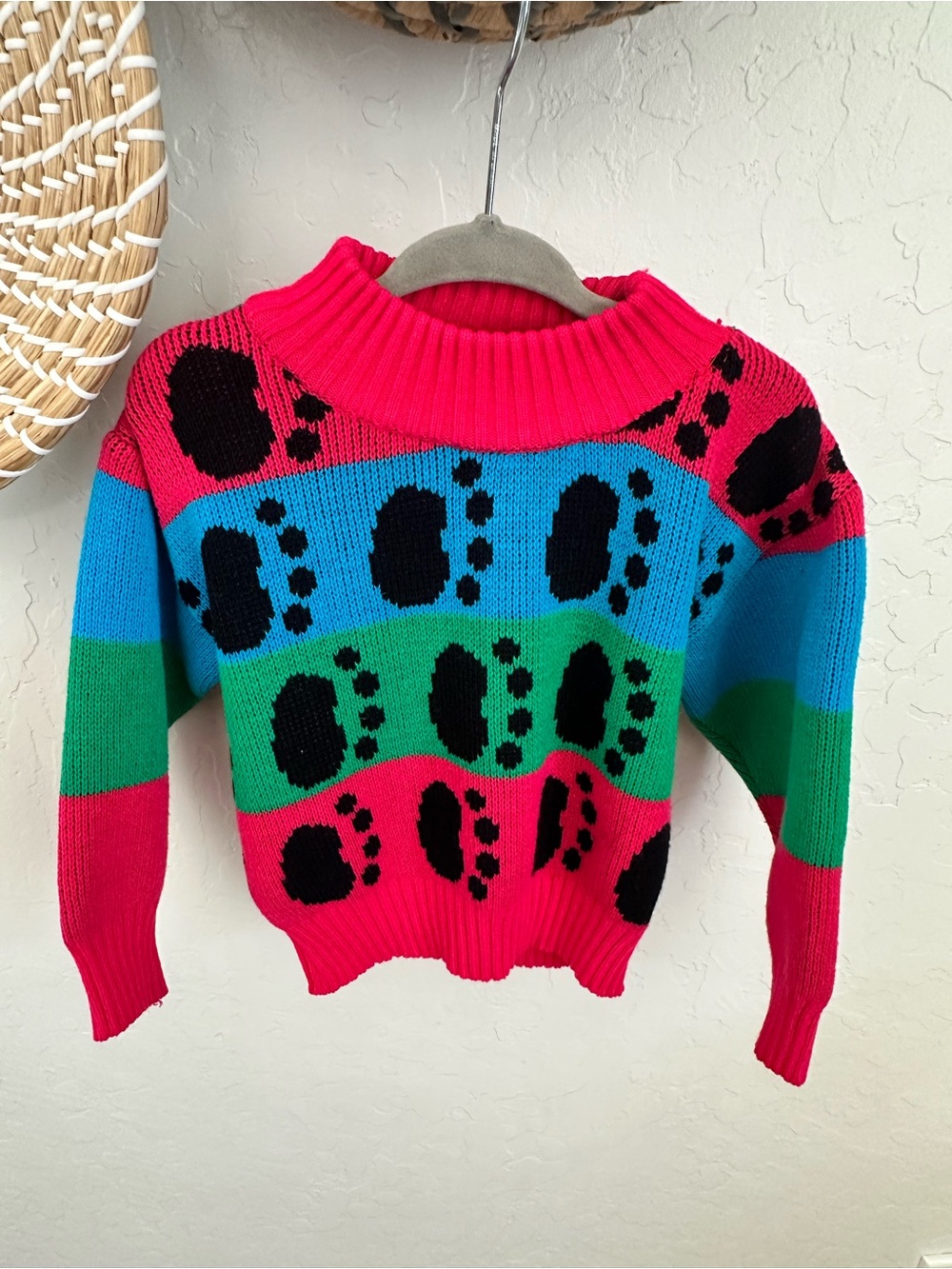 Vintage Popsicle Brand Kids Color Block Knit Sweater. Size 3T